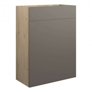 Eden 600mm Standard WC Unit - Matt Stone (Oak Cabinet)