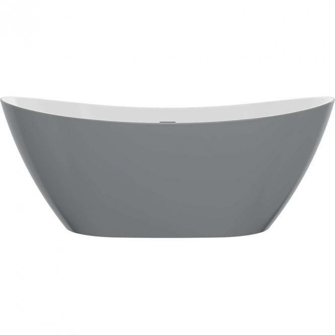 Dove Bathrooms Edge 1700mm x 780mm Modern Freestanding Bath - Grey