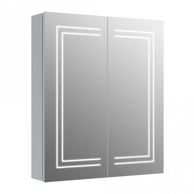 Dove Bathrooms Edge 600mm 2 Door Front-Lit LED Mirror Cabinet