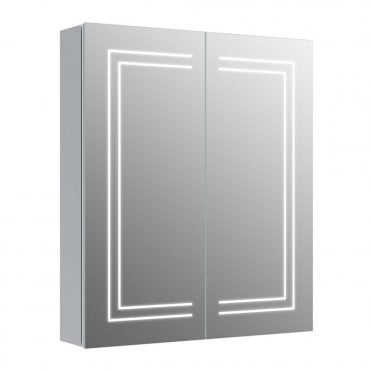 Edge 600mm 2 Door Front-Lit LED Mirror Cabinet