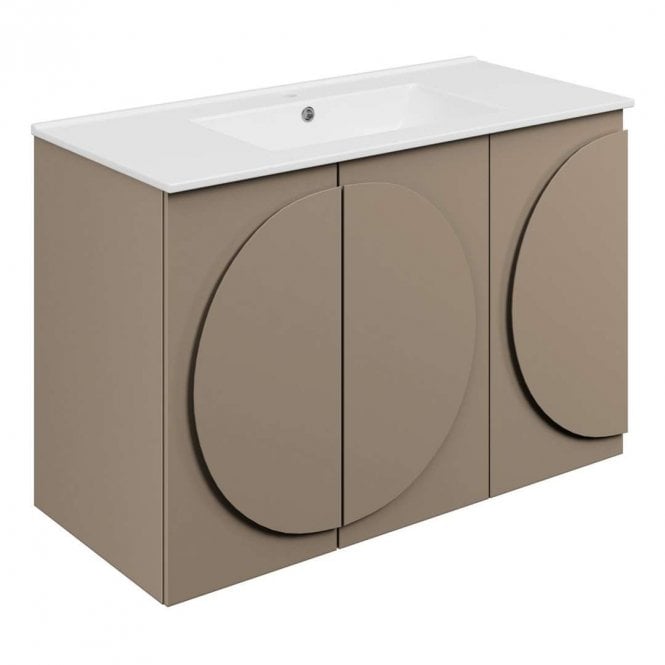 Dove Bathrooms Elegance 1010mm Matt Taupe 3 Door Vanity Unit & 1TH Basin