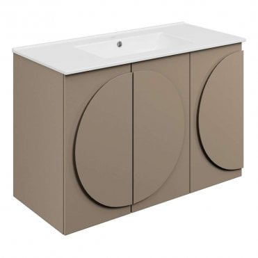 Elegance 1010mm Matt Taupe 3 Door Vanity Unit & 1TH Basin