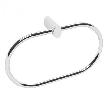 Elliptical Chrome Towel Ring