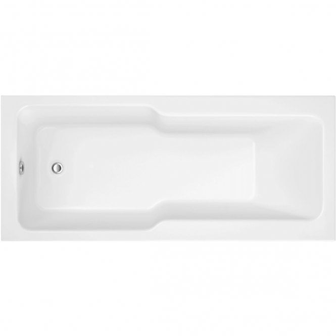 Dove Bathrooms Ellison Straight 1700mm x 750mm 0TH Rectangular Shower Bath with Legs