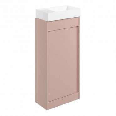 Essence 410mm Floor Standing Cloakroom Vanity & Basin - Matt Antique Rose