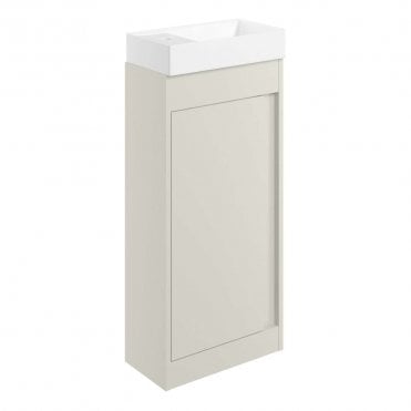 Essence 410mm Floor Standing Cloakroom Vanity & Basin - Matt Latte
