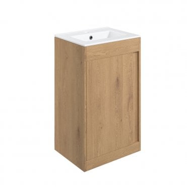 Essence 510mm Floor Standing Vanity & Basin - Seville Oak