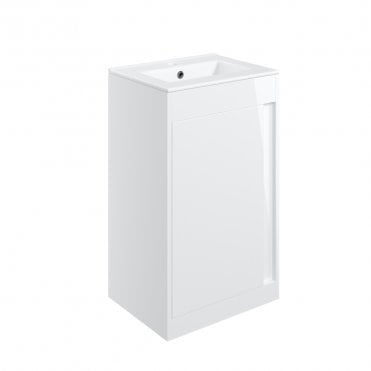 Essence 510mm Floor Standing Vanity & Basin - White