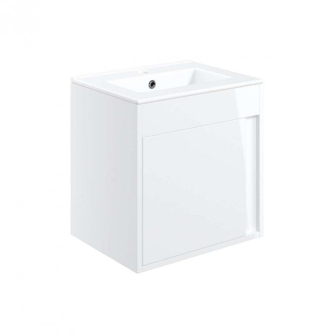 Dove Bathrooms Essence 510mm Wall Hung Vanity Unit & Basin - White