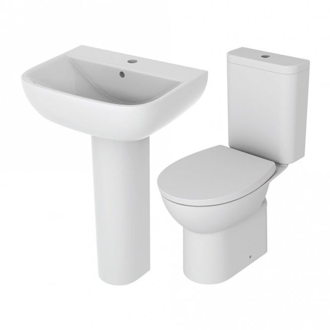 Dove Bathrooms Essentials 4-Piece Pedestal Basin & Close Coupled WC Pack