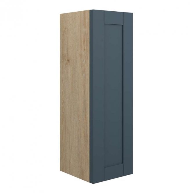 Dove Bathrooms Etta 200mm Slim Base Unit - Matt Arley Blue (Oak Cabinet)