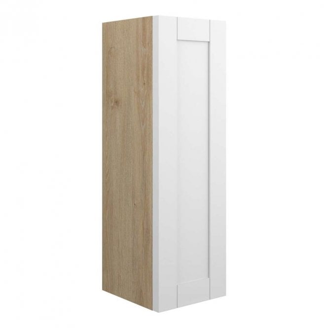 Dove Bathrooms Etta 200mm Slim Base Unit - Matt White (Oak Cabinet)