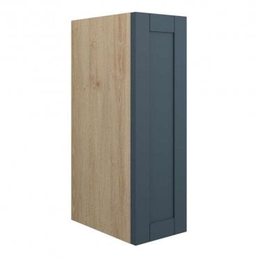 Etta 200mm Standard Toilet Roll Unit - Matt Arley Blue (Oak Cabinet)
