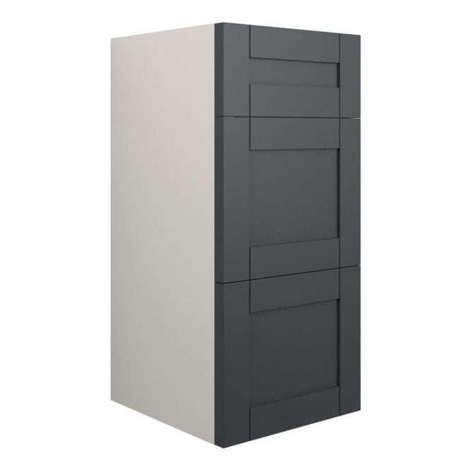 Dove Bathrooms Etta 300mm Standard 3 Drawer Unit - Matt Graphite Grey (Grey Cabinet)