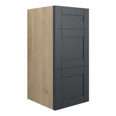 Etta 300mm Standard 3 Drawer Unit - Matt Graphite Grey (Oak Cabinet)