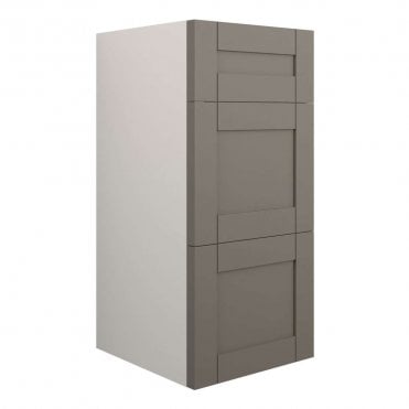 Etta 300mm Standard 3 Drawer Unit - Matt Stone (Grey Cabinet)