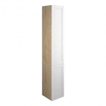 Etta 300mm Tall Unit - Matt White (Oak Cabinet)