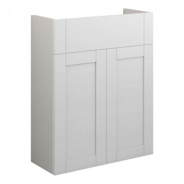 Etta 500mm Slim Basin Unit - Matt White (Grey Cabinet)