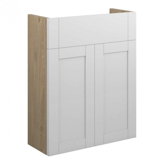 Dove Bathrooms Etta 500mm Slim Basin Unit - Matt White (Oak Cabinet)