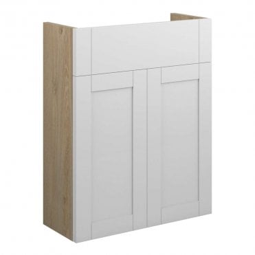 Etta 500mm Slim Basin Unit - Matt White (Oak Cabinet)