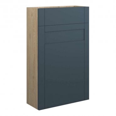 Etta 500mm Slim WC Unit - Matt Arley Blue (Oak Cabinet)