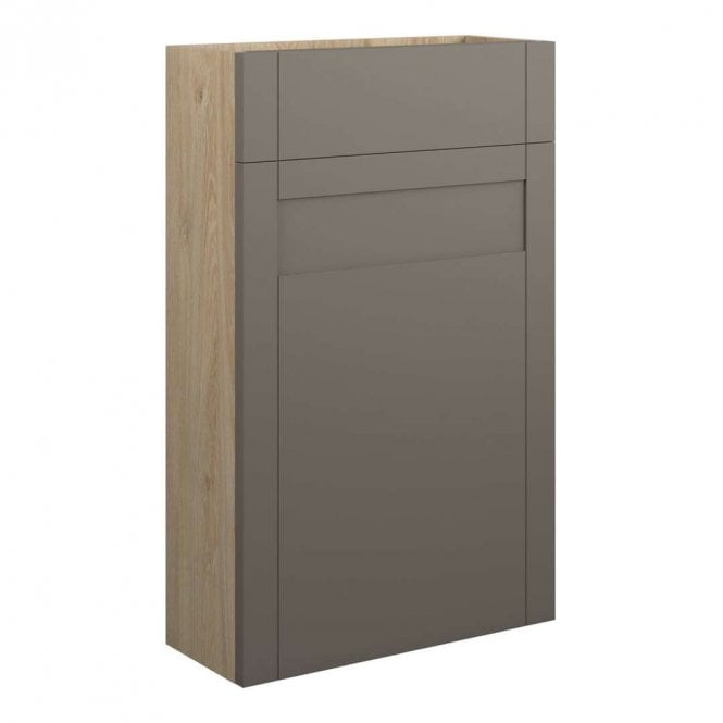 Dove Bathrooms Etta 500mm Slim WC Unit - Matt Stone (Oak Cabinet)