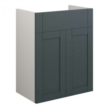 Etta 500mm Standard Basin Unit - Matt Green (Grey Cabinet)