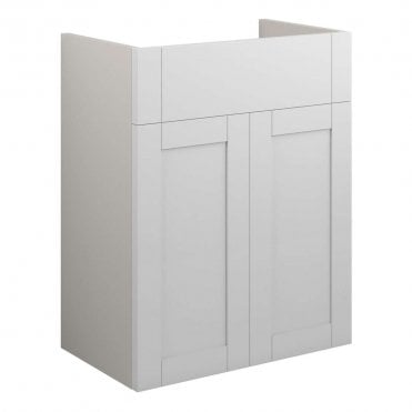 Etta 500mm Standard Basin Unit - Matt White (Grey Cabinet)
