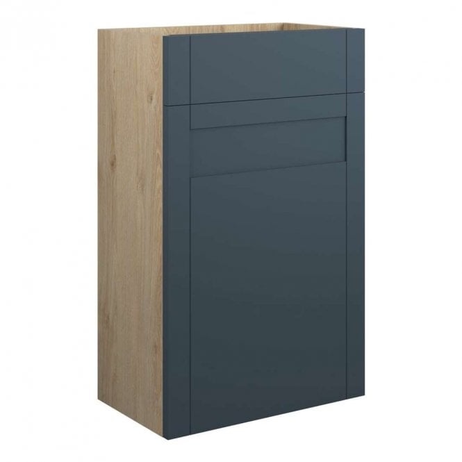 Dove Bathrooms Etta 500mm Standard WC Unit - Matt Arley Blue (Oak Cabinet)