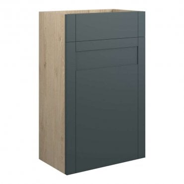 Etta 500mm Standard WC Unit - Matt Green (Oak Cabinet)