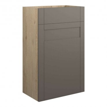 Etta 500mm Standard WC Unit - Matt Stone (Oak Cabinet)