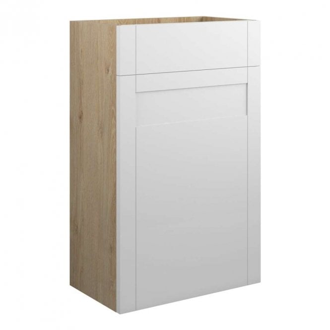Dove Bathrooms Etta 500mm Standard WC Unit - Matt White (Oak Cabinet)