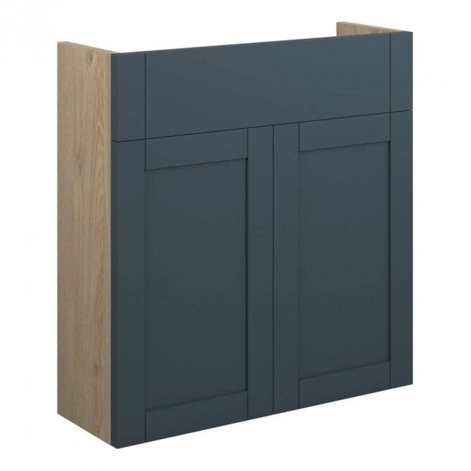 Dove Bathrooms Etta 600mm Slim Basin Unit - Matt Arley Blue (Oak Cabinet)