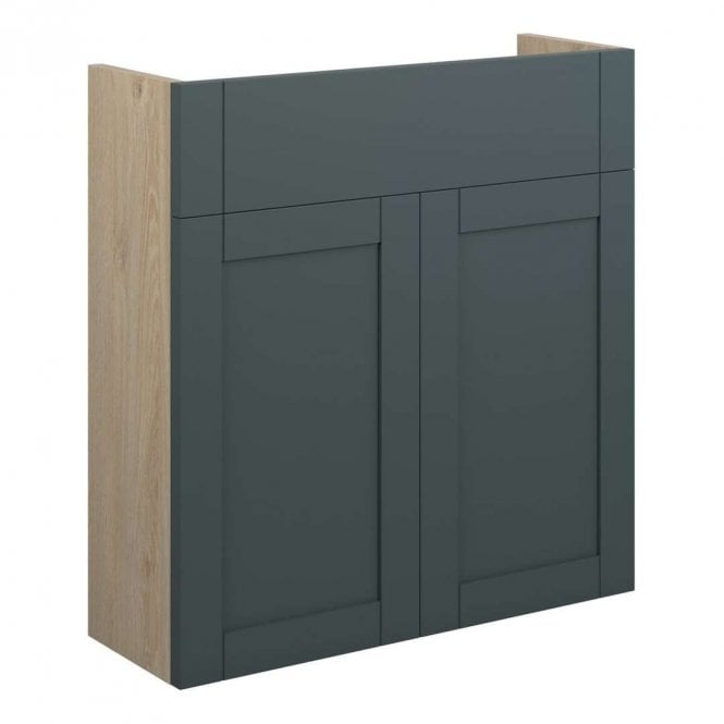Dove Bathrooms Etta 600mm Slim Basin Unit - Matt Green (Oak Cabinet)