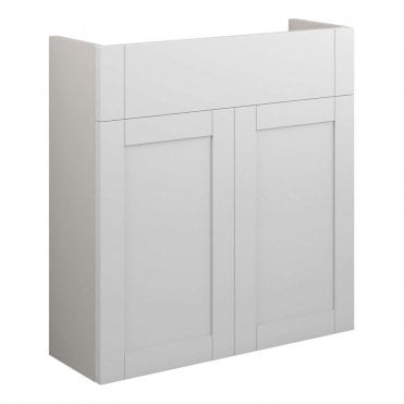 Etta 600mm Slim Basin Unit - Matt White (Grey Cabinet)