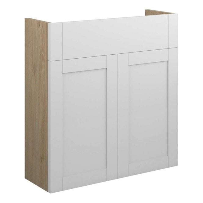 Dove Bathrooms Etta 600mm Slim Basin Unit - Matt White (Oak Cabinet)