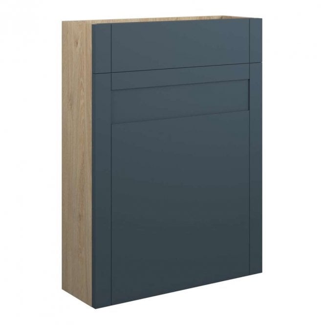 Dove Bathrooms Etta 600mm Slim WC Unit - Matt Arley Blue (Oak Cabinet)
