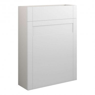 Etta 600mm Slim WC Unit - Matt White (Grey Cabinet)