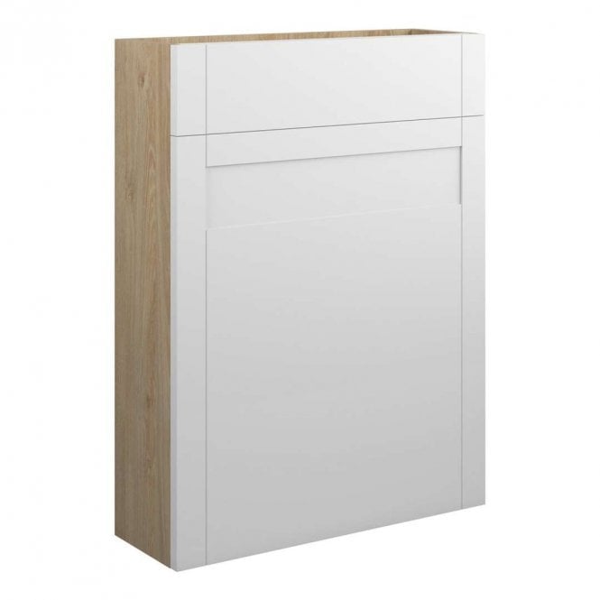 Dove Bathrooms Etta 600mm Slim WC Unit - Matt White (Oak Cabinet)