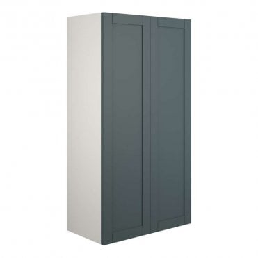 Etta 600mm Standard 2 Door Wall Unit - Matt Green (Grey Cabinet)