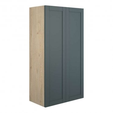 Etta 600mm Standard 2 Door Wall Unit - Matt Green (Oak Cabinet)