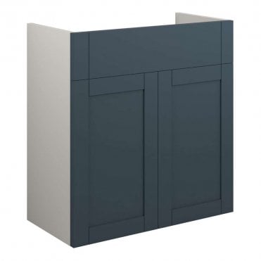 Etta 600mm Standard Basin Unit - Matt Arley Blue (Grey Cabinet)