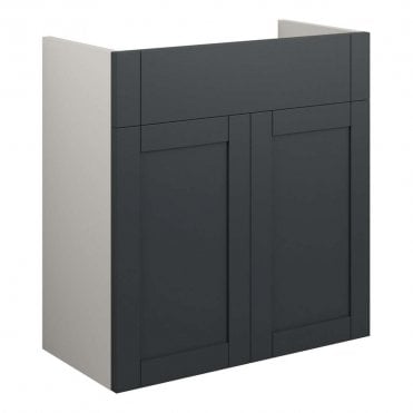 Etta 600mm Standard Basin Unit - Matt Graphite Grey (Grey Cabinet)