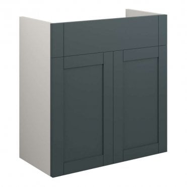 Etta 600mm Standard Basin Unit - Matt Green (Grey Cabinet)