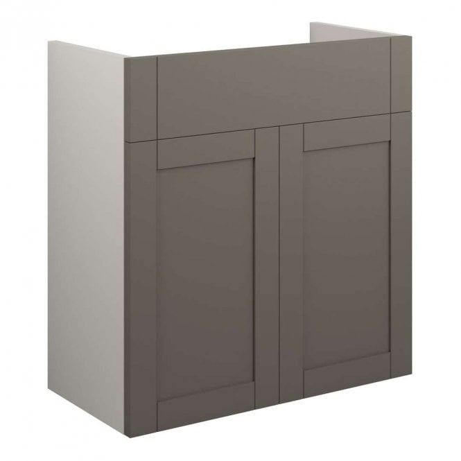 Dove Bathrooms Etta 600mm Standard Basin Unit - Matt Stone (Grey Cabinet)