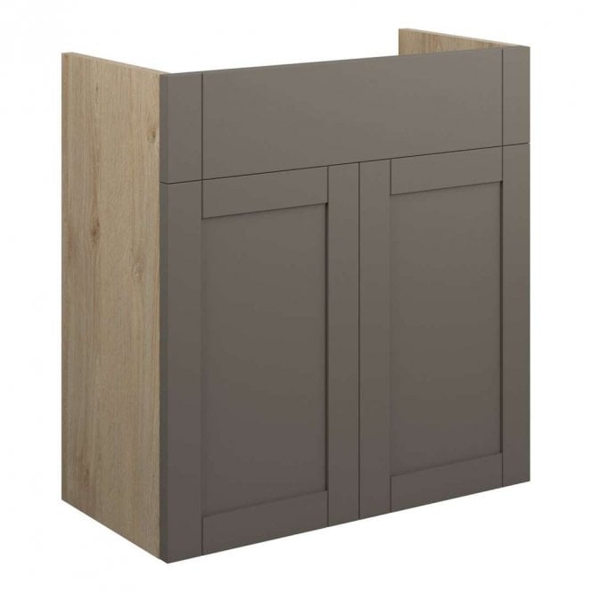 Dove Bathrooms Etta 600mm Standard Basin Unit - Matt Stone (Oak Cabinet)