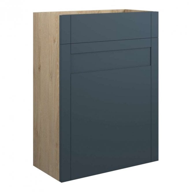 Dove Bathrooms Etta 600mm Standard WC Unit - Matt Arley Blue (Oak Cabinet)