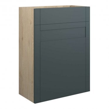 Etta 600mm Standard WC Unit - Matt Green (Oak Cabinet)