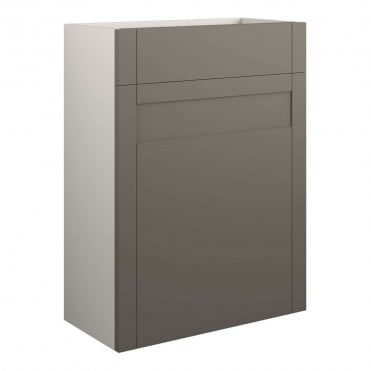 Etta 600mm Standard WC Unit - Matt Stone (Grey Cabinet)