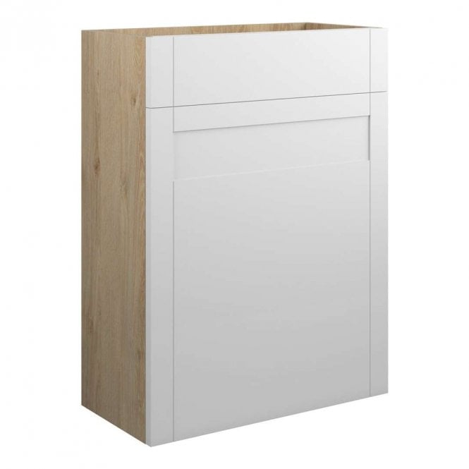 Dove Bathrooms Etta 600mm Standard WC Unit - Matt White (Oak Cabinet)